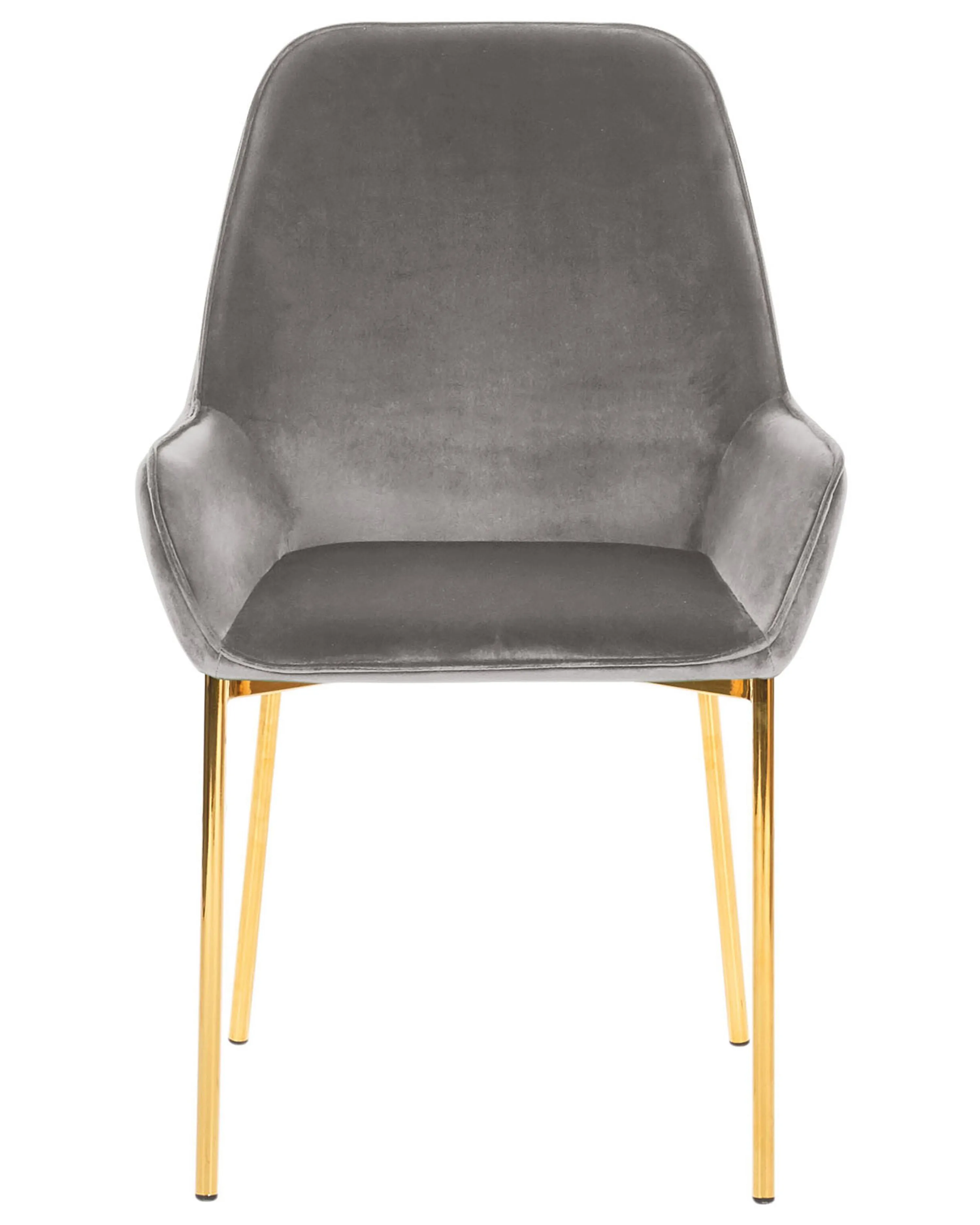 Set van 2 eetkamerstoelen LOVERNA Fluweel Grijs