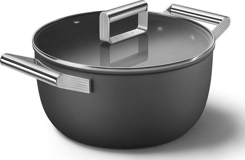 Smeg CKFC2411 Kookpan Zwart 24 cm tot 250 graden - Inclusief deksel