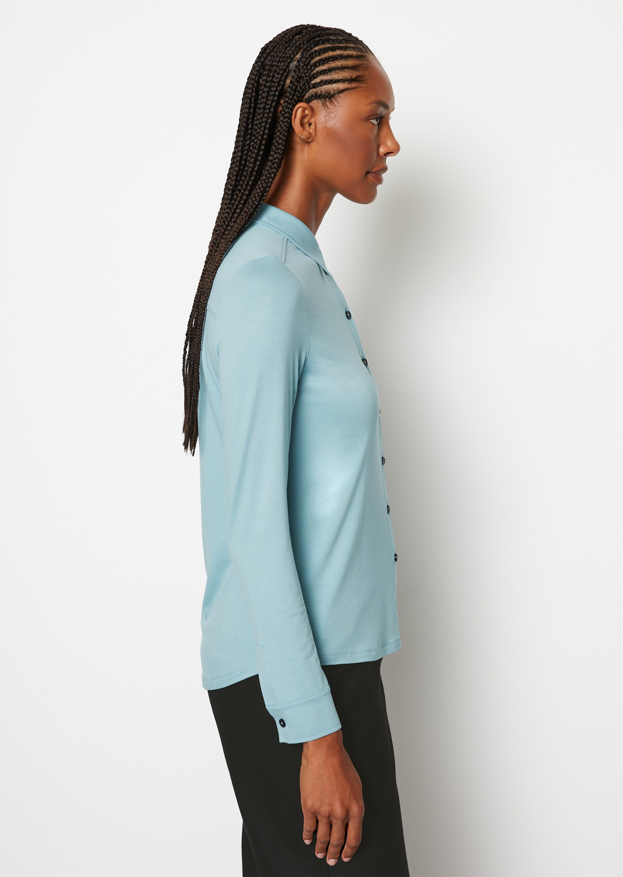 Jersey-Bluse regularaus LENZING™ ECOVERO™