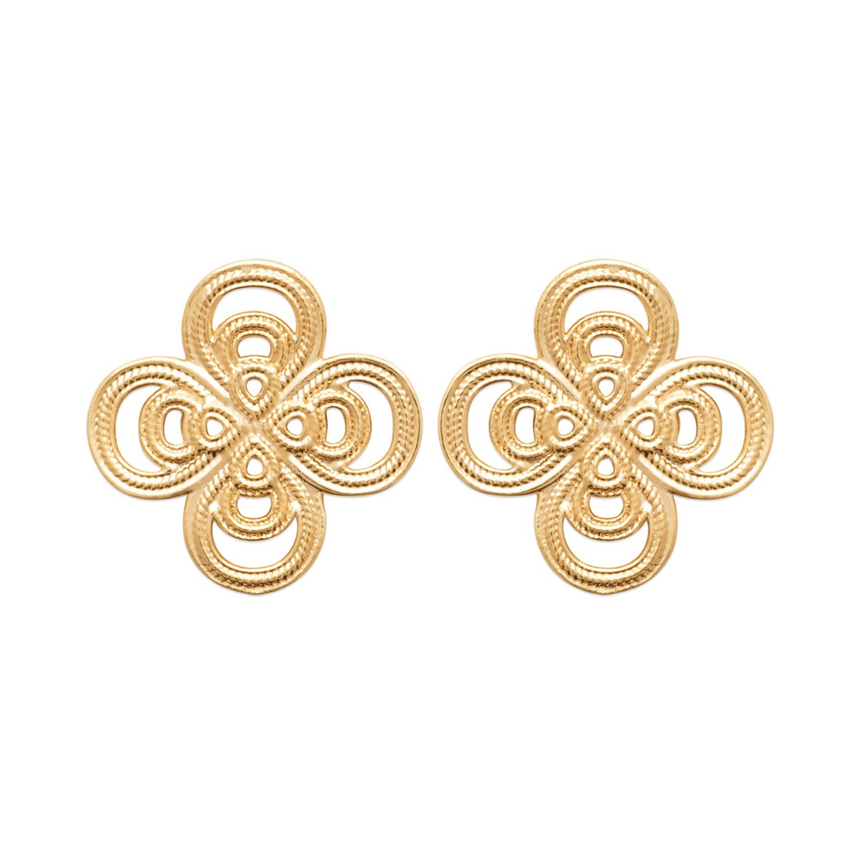 Boucles d'oreilles Brillaxis trèfle fantaisie