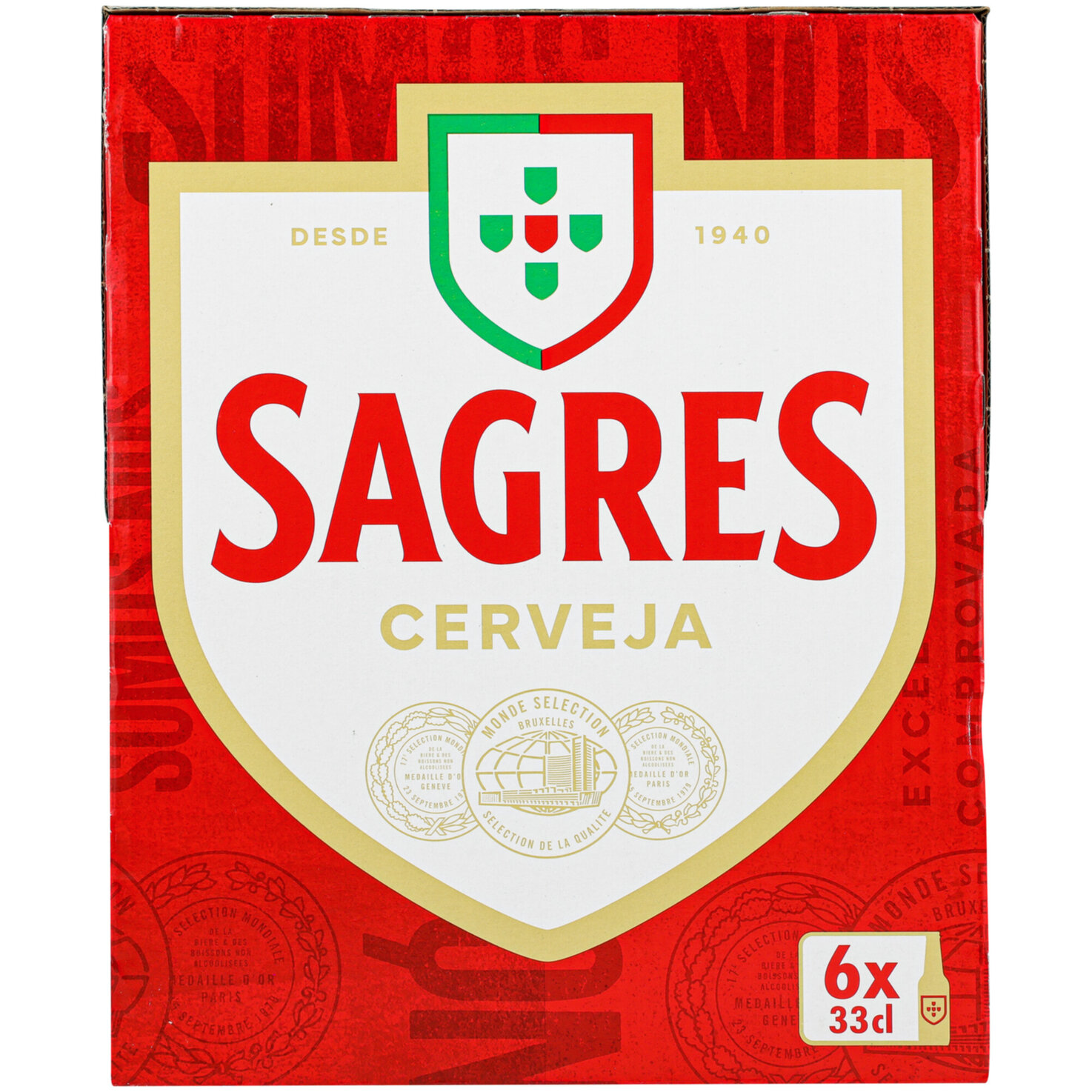 Sagres Bier 6x33cl -198cl