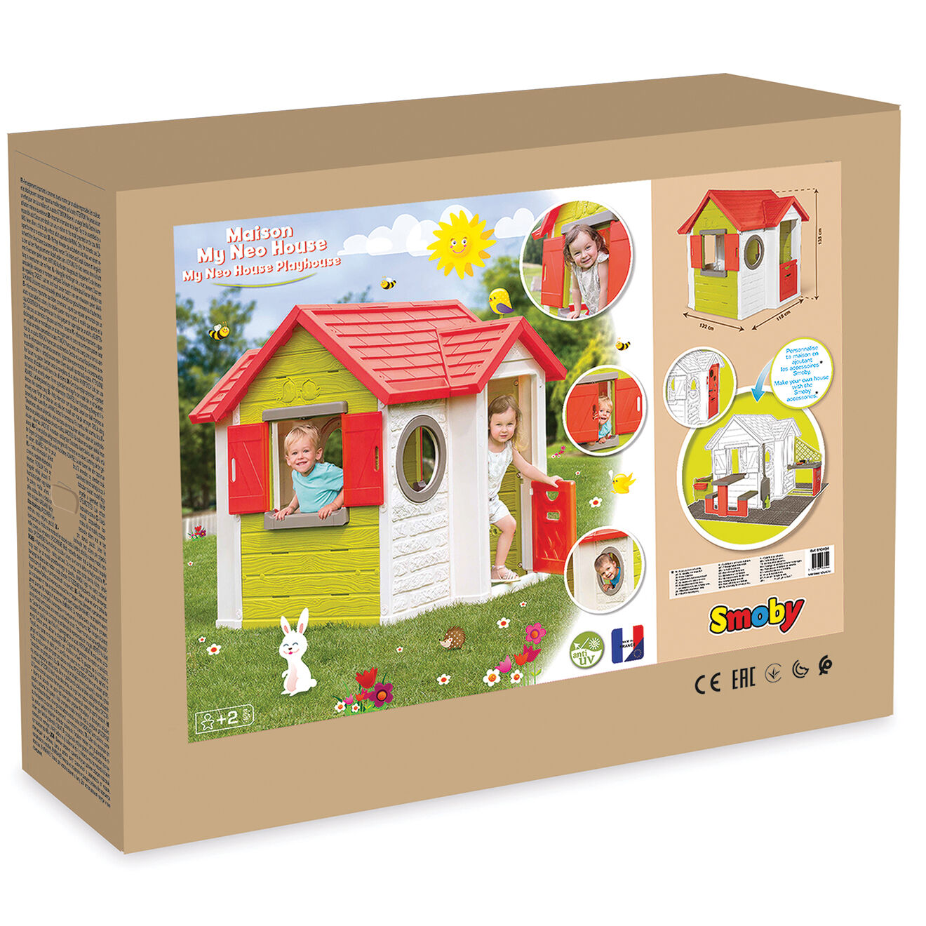Smoby Maison My Neo House beige - 118x132x135 cm
