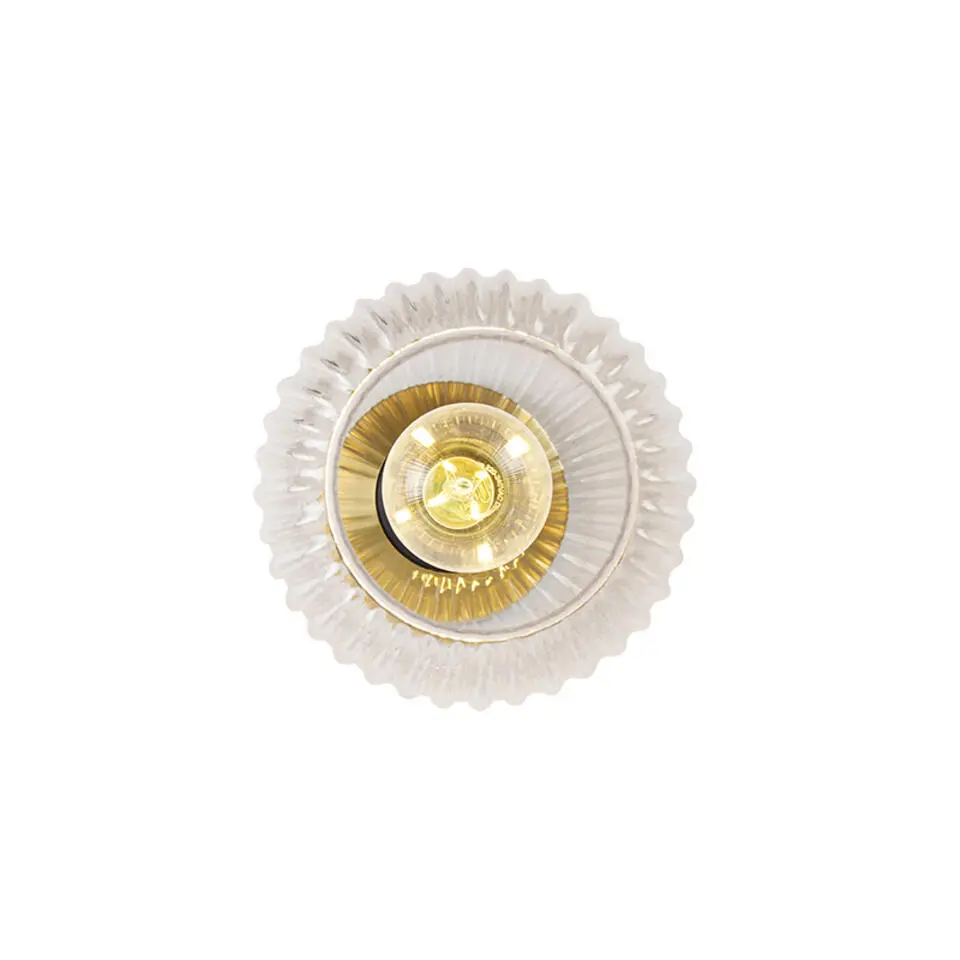 Qazqa plafondlampen banci goudkleurig e27
