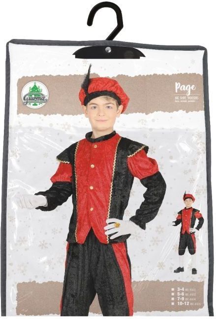 Fiestas Guirca - Pietenpak - Zwart/Rood - Kinderen - Welkom Sinterklaas
