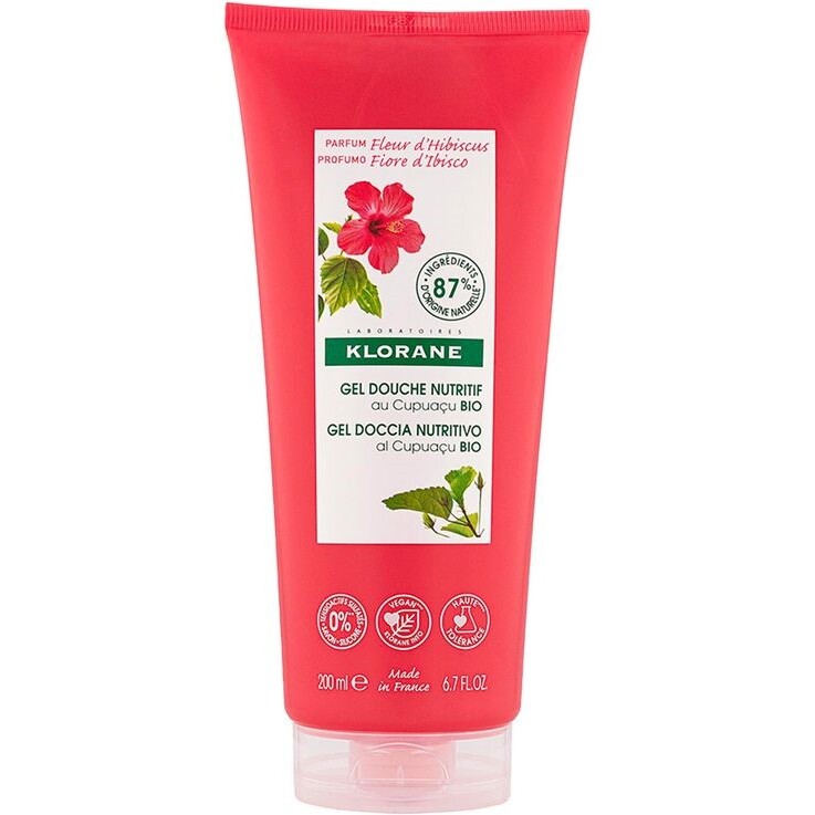 Gel douche à la fleur d'hibiscus Klorane - Tube de 200 ml