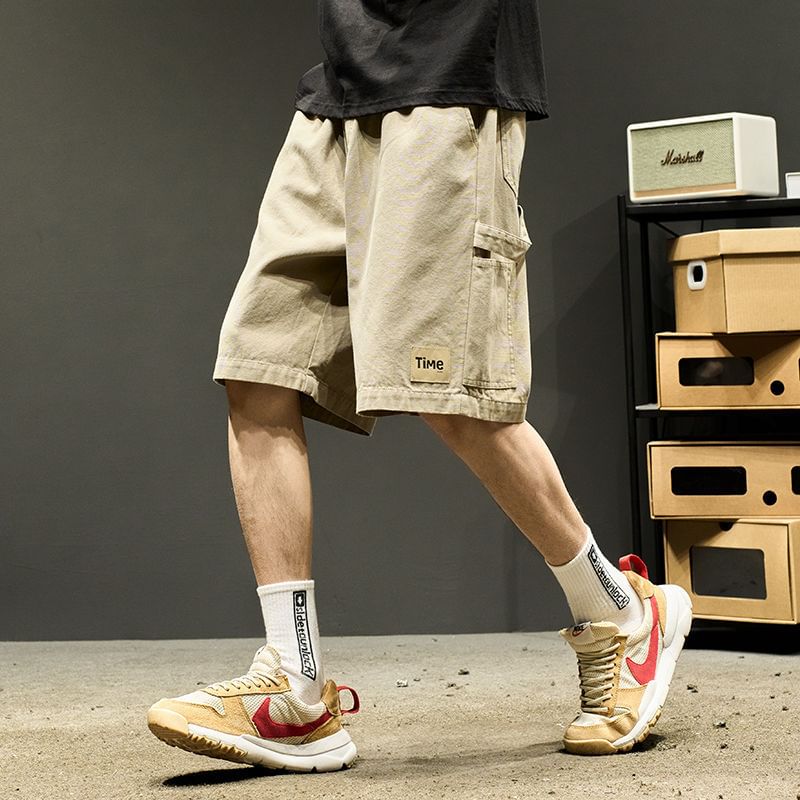 Cowpow - Cargoshorts met effen applicatie en gemiddelde taille