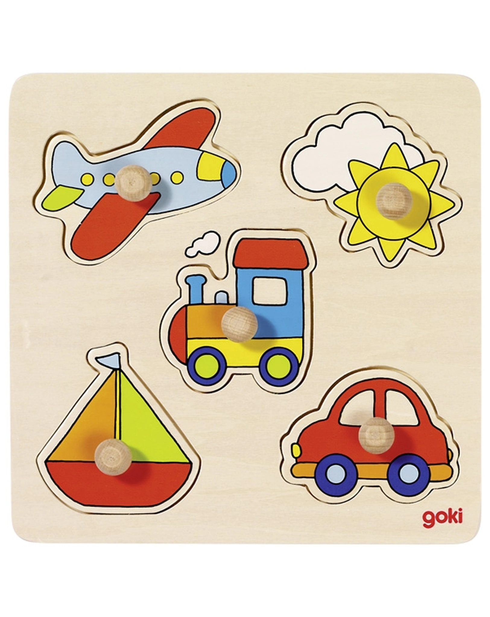 Steckpuzzle GOKI BASIC MEINE REISE 5-teilig in bunt