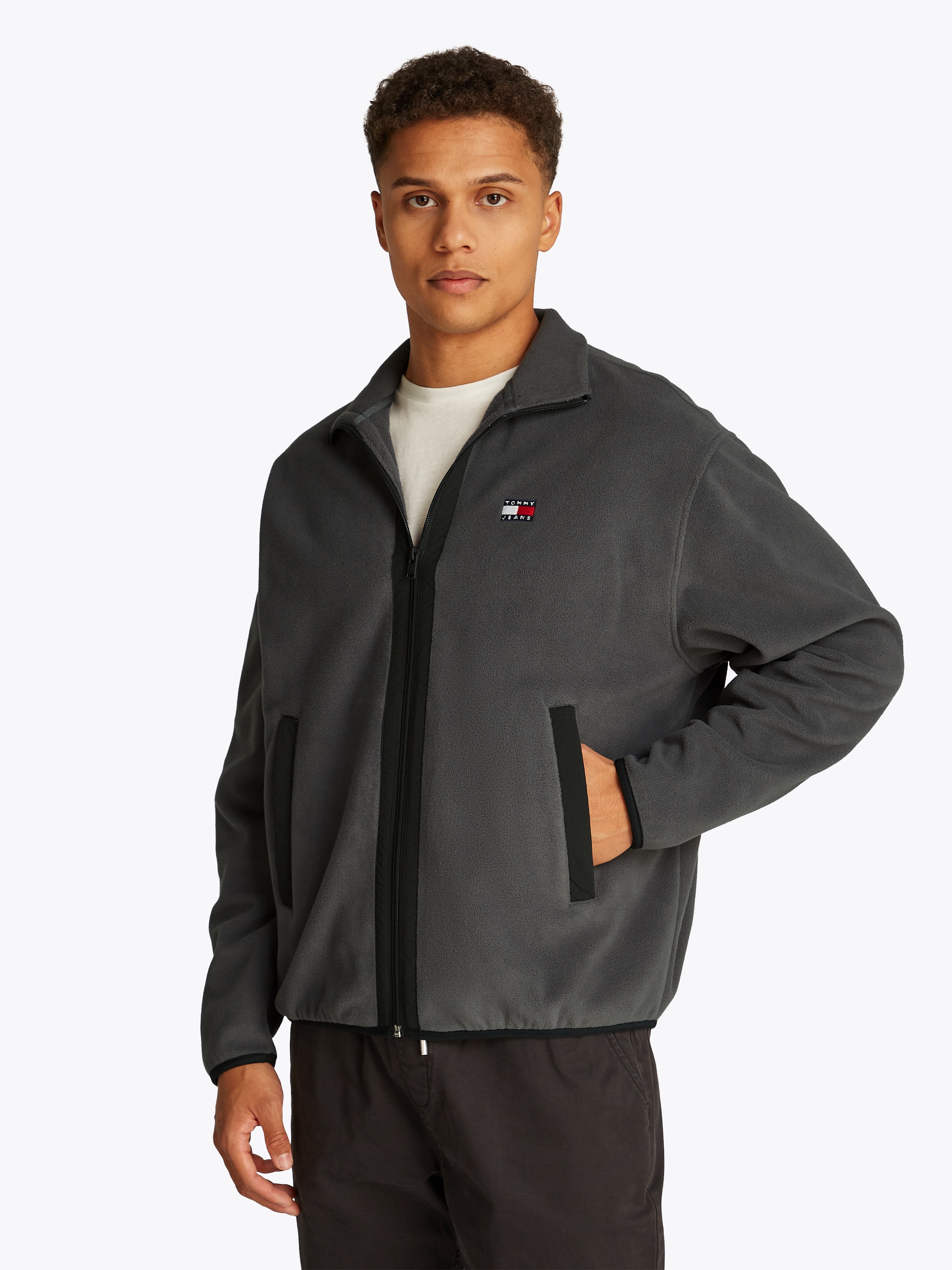 Tommy Jeans Plus Fleecejacke »TJM RLX FZ POLAR FLEECE EXT« Grosse Grössen