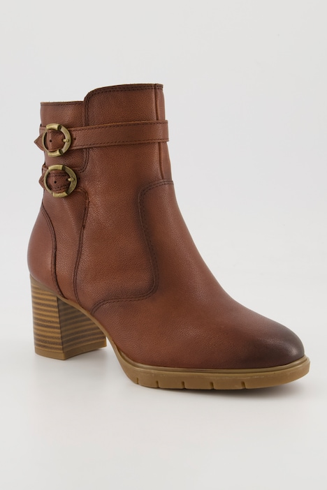 Leder-Stiefeletten, Tamaris Comfort, Zierriegel, Weite H