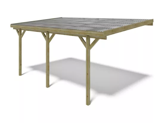 Carport, abri de voiture 3x5,24 m - 15 m2 - couverture PVC  - CAR7-2PVCTR - ALTANKA