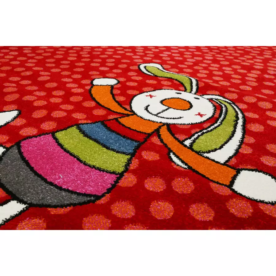Sigikid Kinderteppich Rainbow Rabbit rot