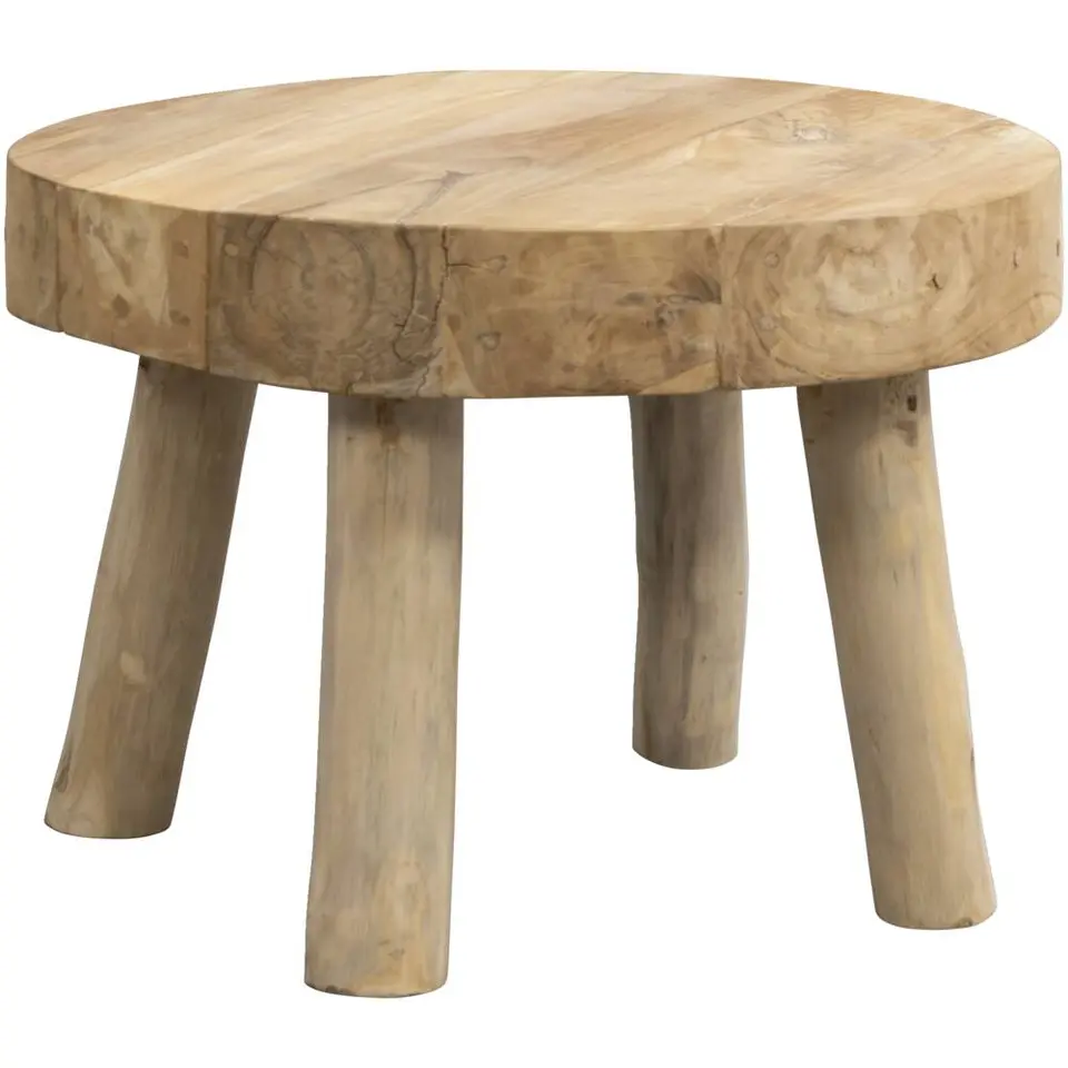 Salontafel Tjeu - naturel - 43xØ60 cm