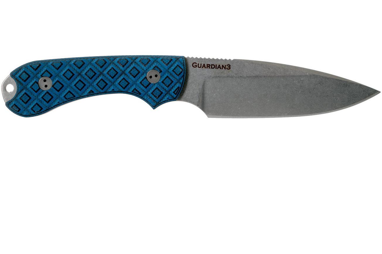 Bradford Guardian 3FE, Black Blue Guardian 3 N690, Sabre Stonewashed, False Edge 3FE-013-N690