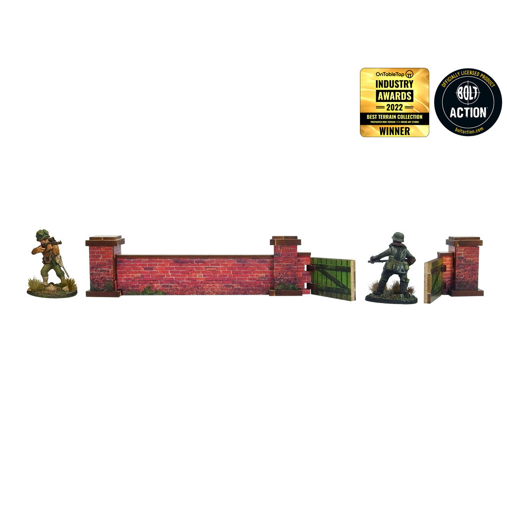 WW2 - Normandy Wall w. Gate (low)