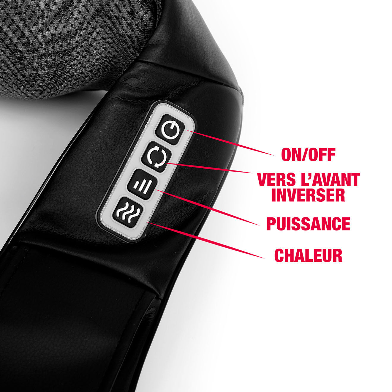 Yoghi Coussin de Massage Shiatsu noir  - 54.5x33.5x39 cm