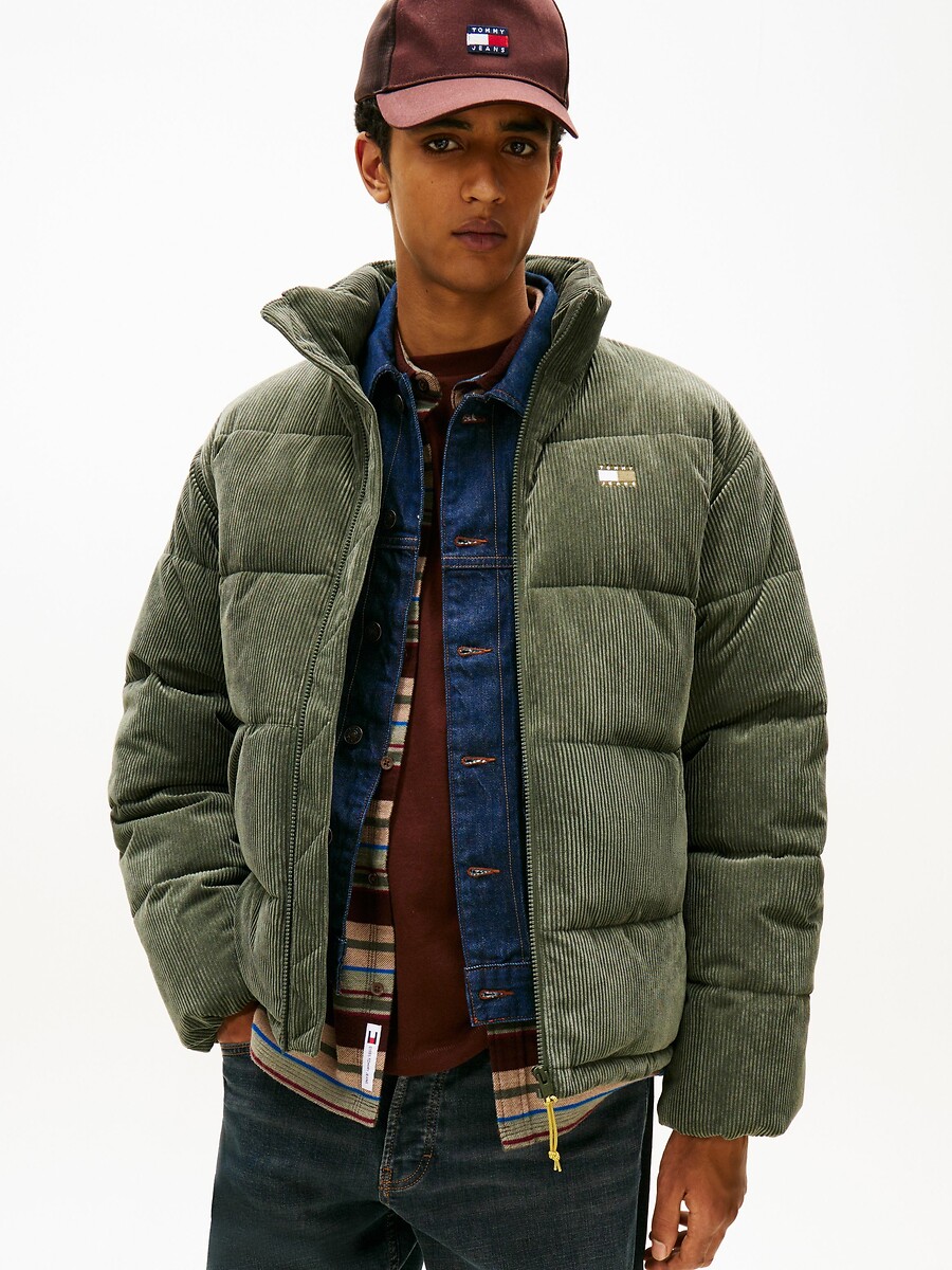 TOMMY JEANS<br>Jaqueta de plumas em veludo