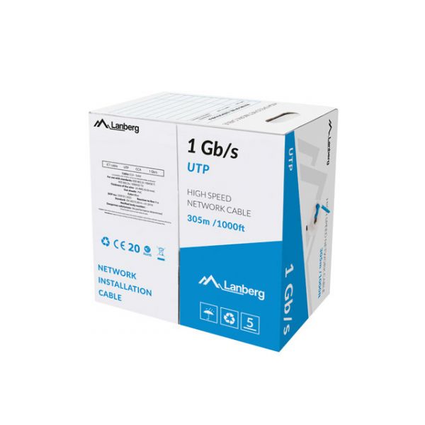 Lanberg Cabo LCU6-10CC-0305-B 305m Azul U/UTP 1000 Mbit/s