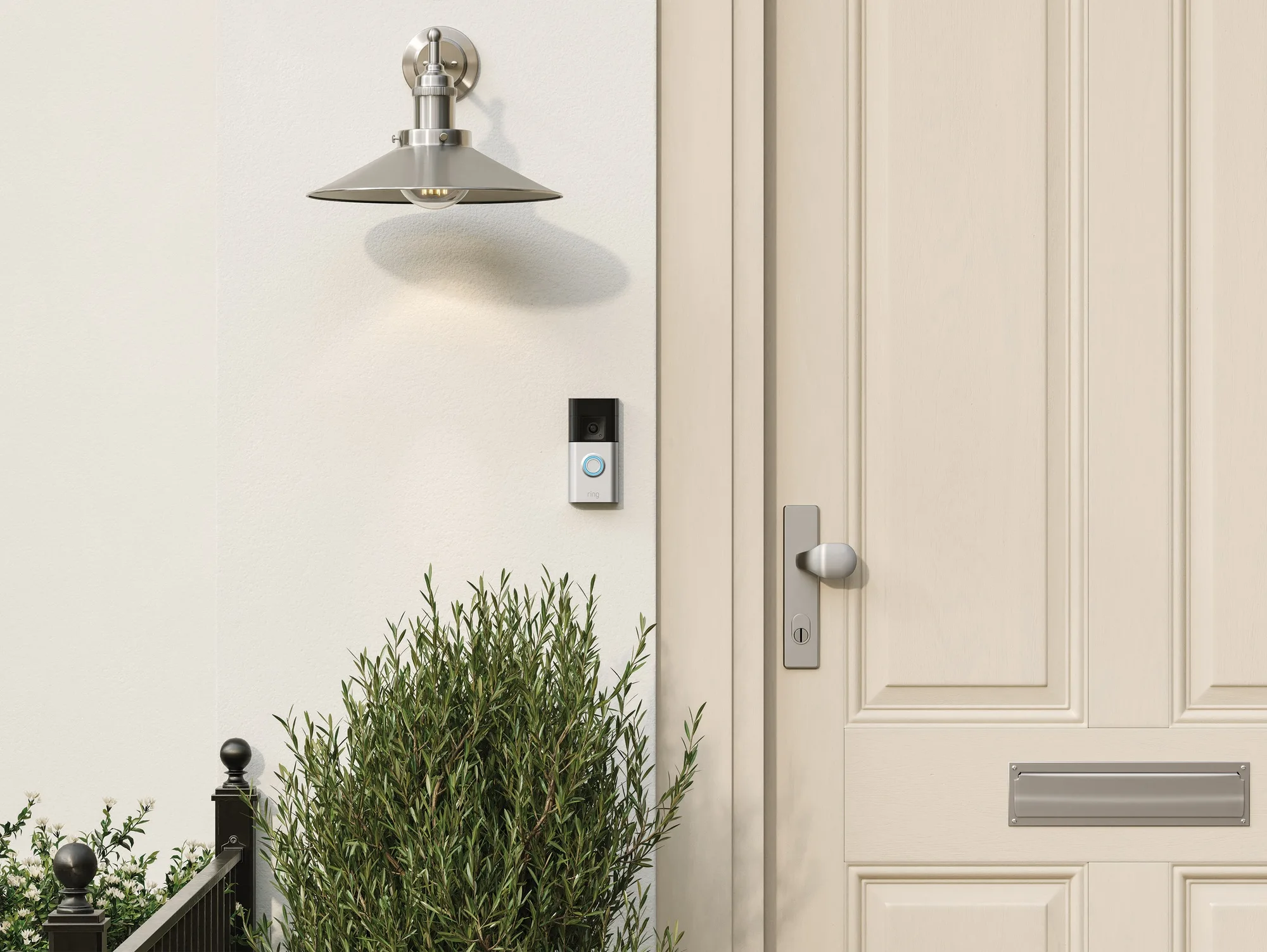 Ring Battery Video Doorbell Plus Nickel Satiné   Chime Sonnette connectée