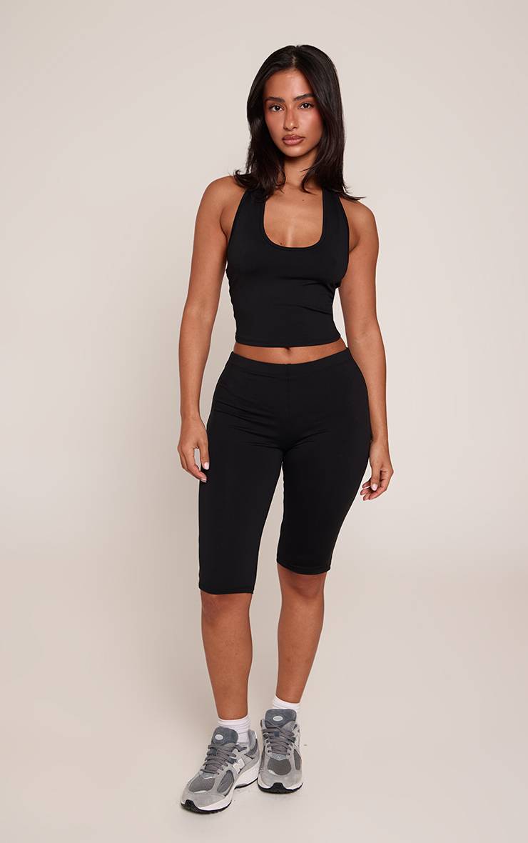 Noir Top Petite Col Licou En Jersey