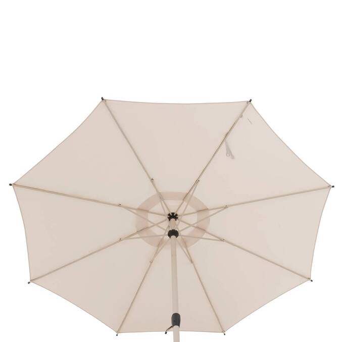 Parasol déporté rond inclinable LOOMPA Argile / Blé