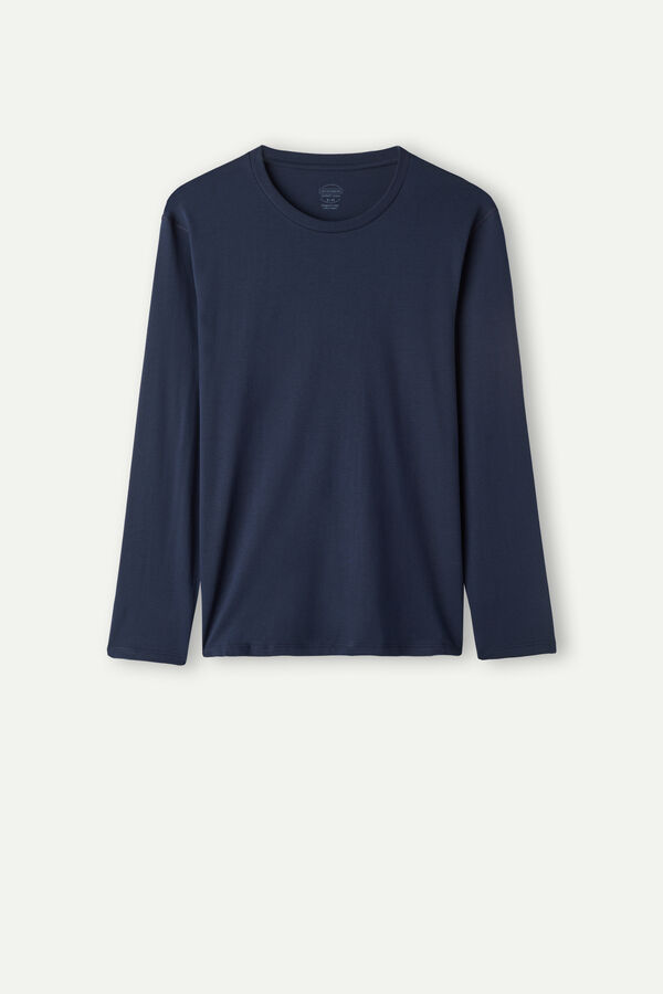Camiseta de manga comprida oversized em algodão Supima®