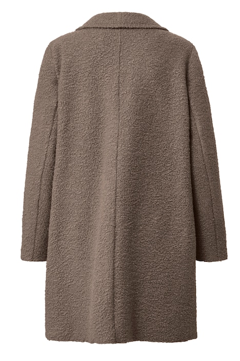 Kurzmantel, Straight Fit, Bouclé, Revers, Langarm