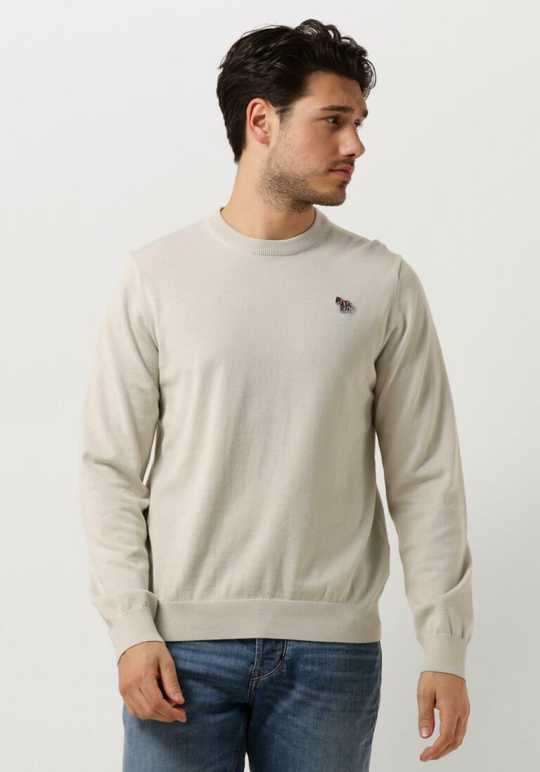 PS PAUL SMITH lichtgrijze ps paul smith trui mens sweater crew neck zeb bad