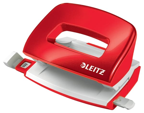 Leitz NeXXt WOW - Hullstanser - mini - 10 ark / 1 mm - metall, plast - rød