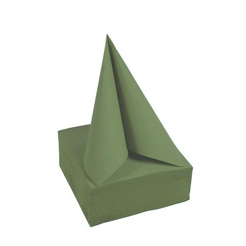 (50er Set) 20x20cm Papier Cocktail Servietten Einwegservietten Party Tisch Deko (SV622057I) - Olivgrün
