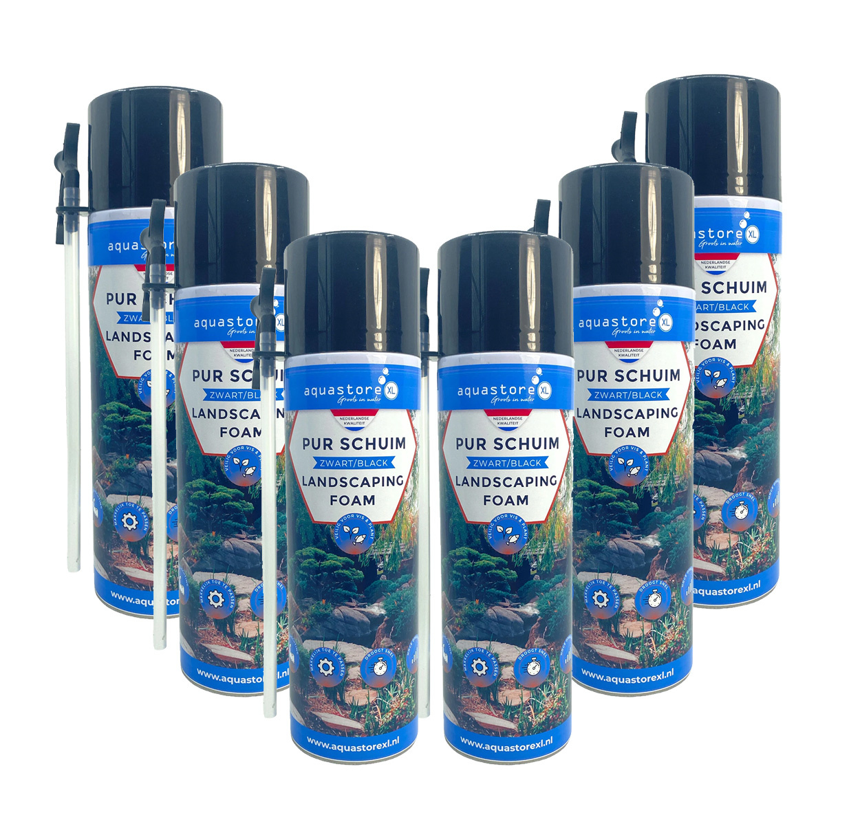 AquastoreXL Zwarte Pur 500 ml 6st Voordeelbundel