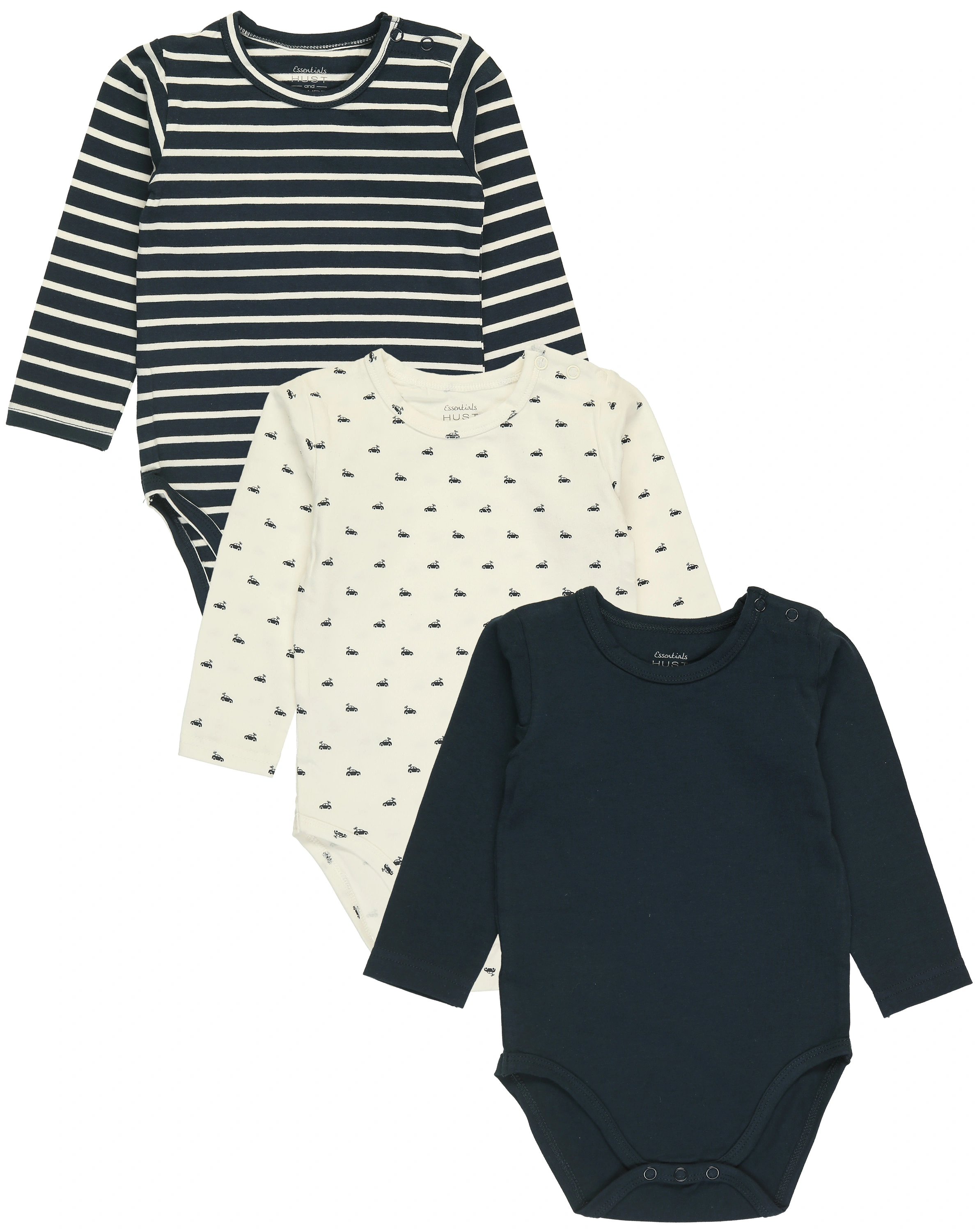 Langarm-Body BERTRAM ESS 3er Pack in navy