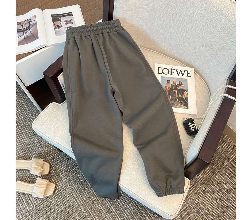 Maisee - Effen joggingbroek met elastische taille
