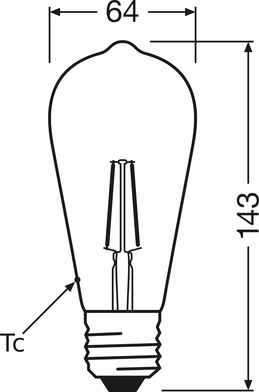 LED-Kolbenform E27/2,5 Watt/Energie F