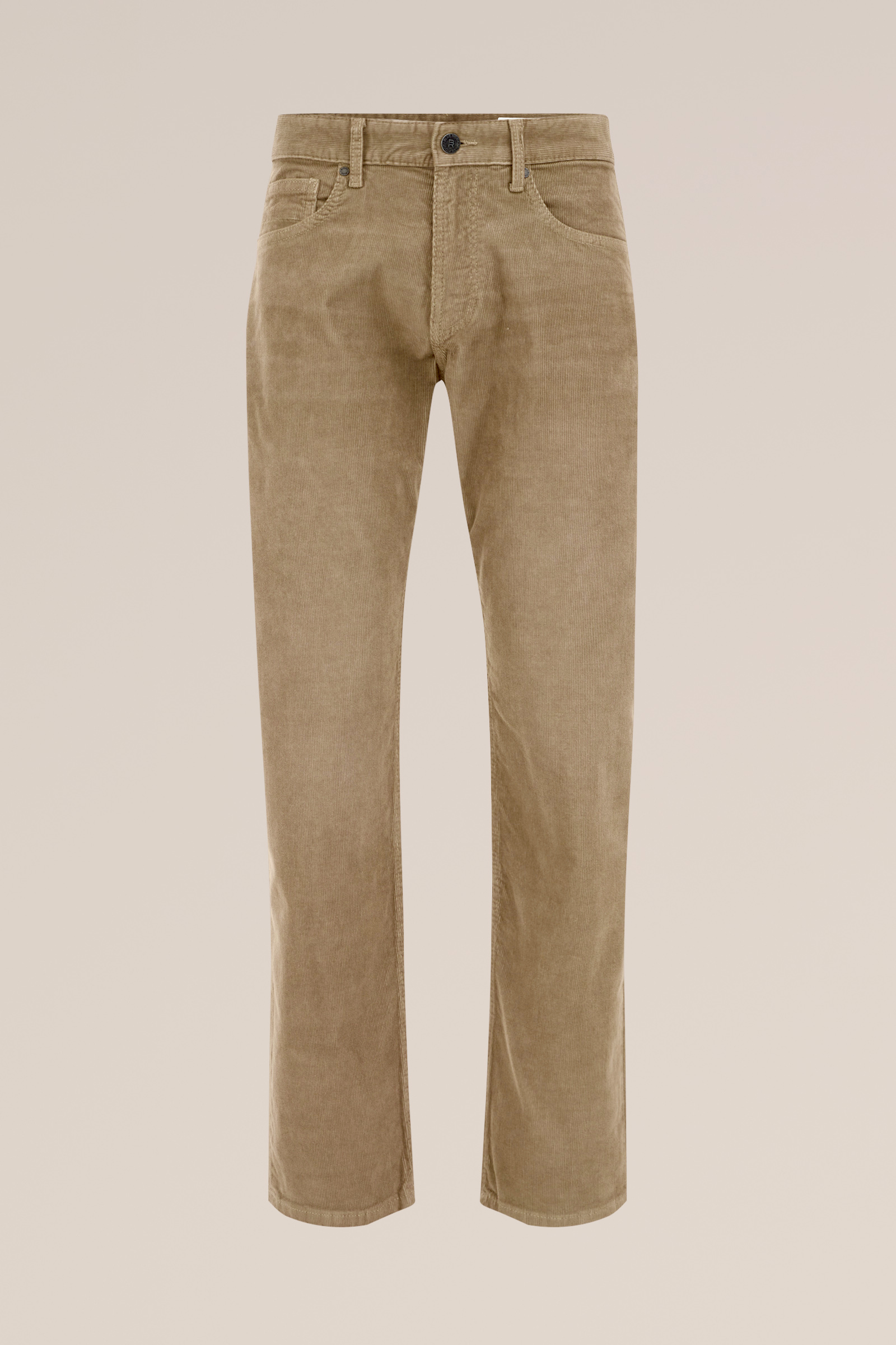 regular fit 5-pocket broek van corduroy Blue Ridge Beige