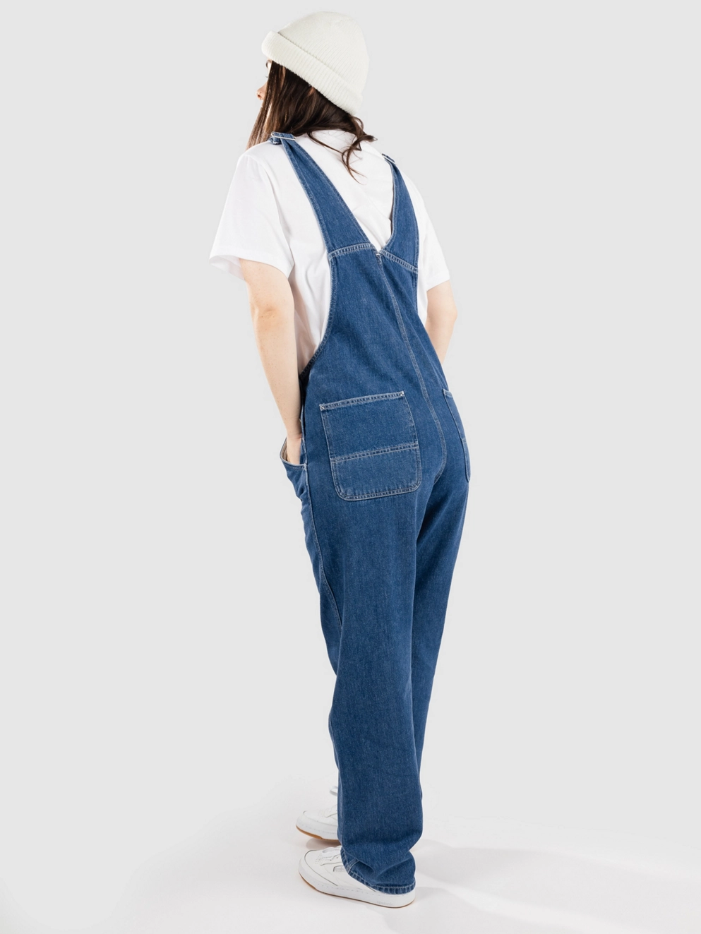 Carhartt WIP Bib Overall Straight Dungaree Jeans stone washed blue