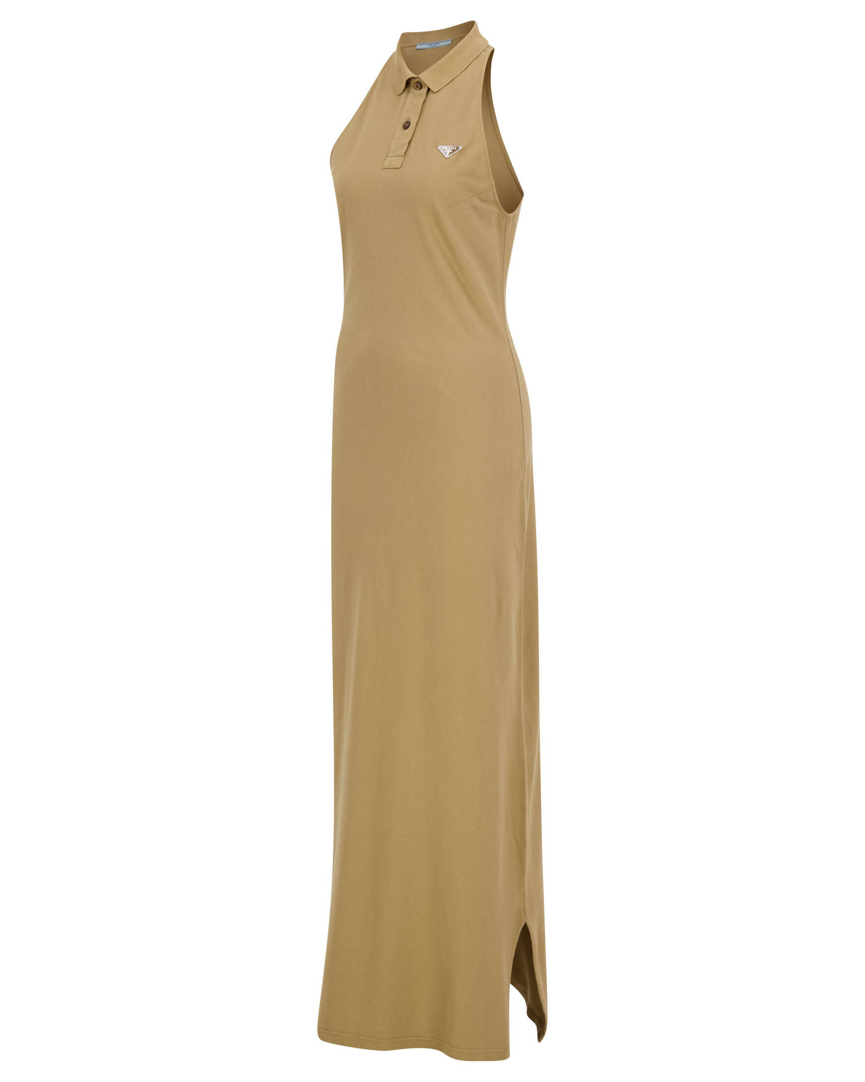Prada| Damen Maxikleid aus Baumwoll-Piqué