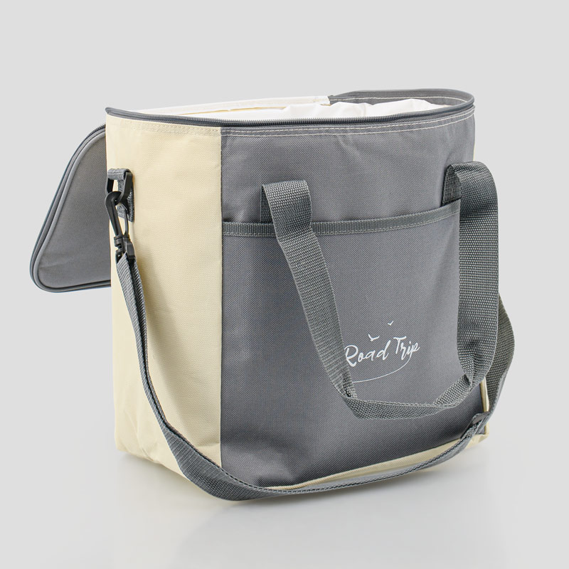 Sac glacière 'Road Trip' écru et gris