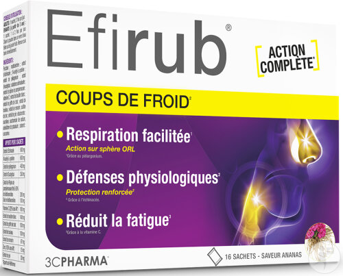 3C Pharma Efirub Coups De Froid 16 Sachets