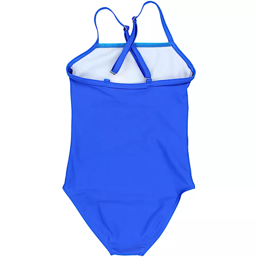 Aquarti Mädchen Badeanzug mit Spaghettiträgern blau Modell 3