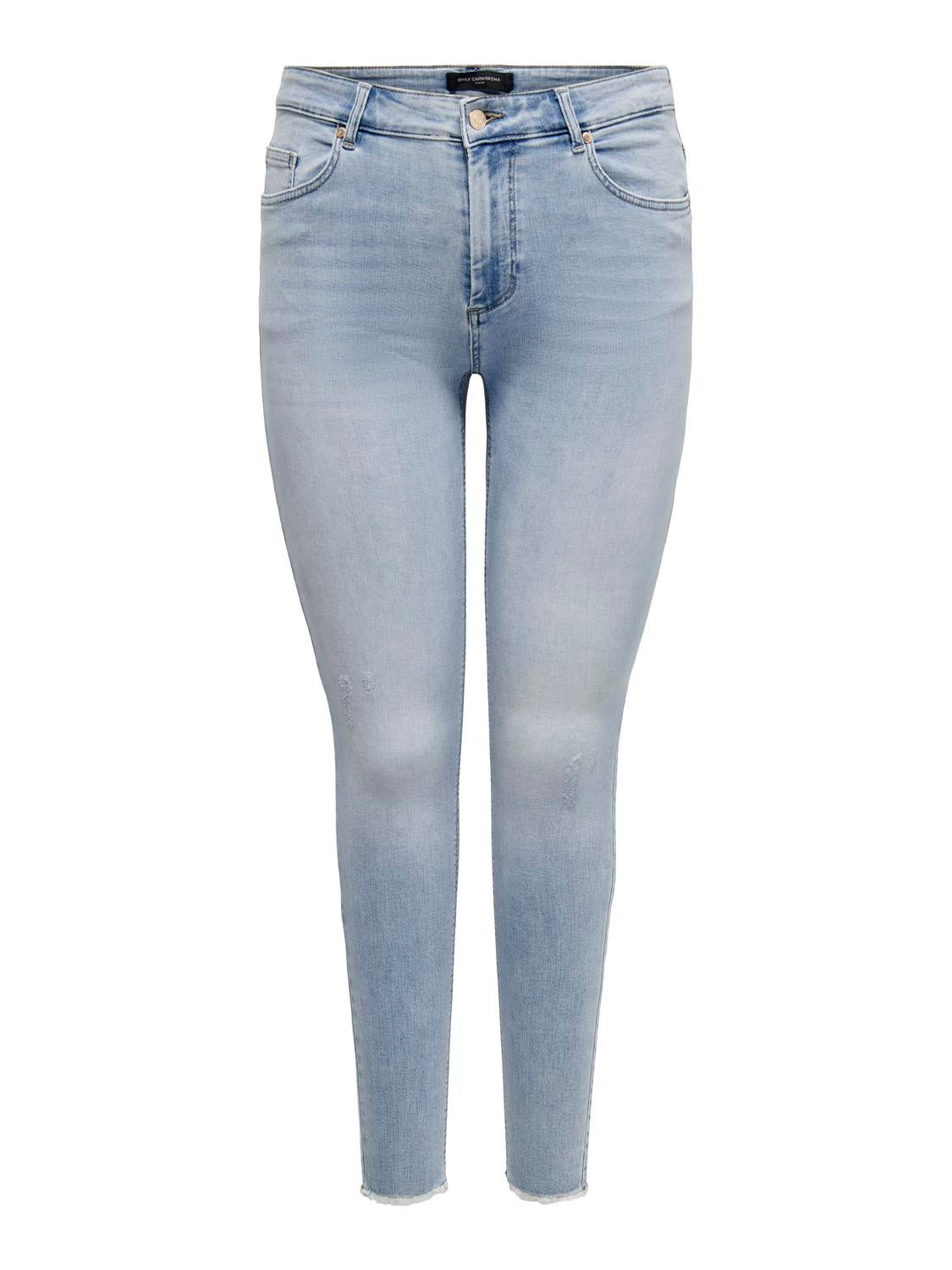 CARWILLY Mittlere Taille Skinny Fit Jeans Light Blue Denim