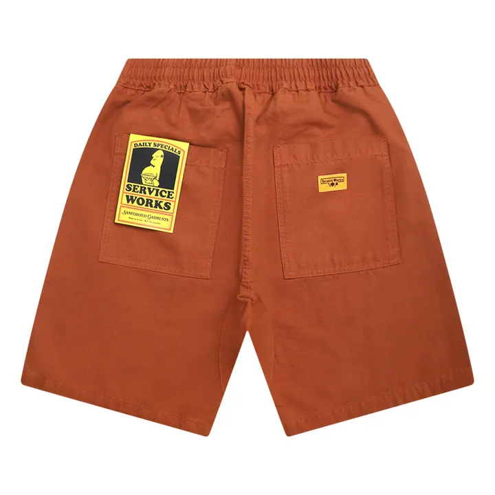 Service Works Short Canvas Chef Coton Bio | Terracotta