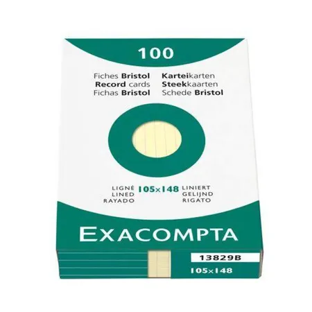 Exacompta 13829B Karteikarten, gelb