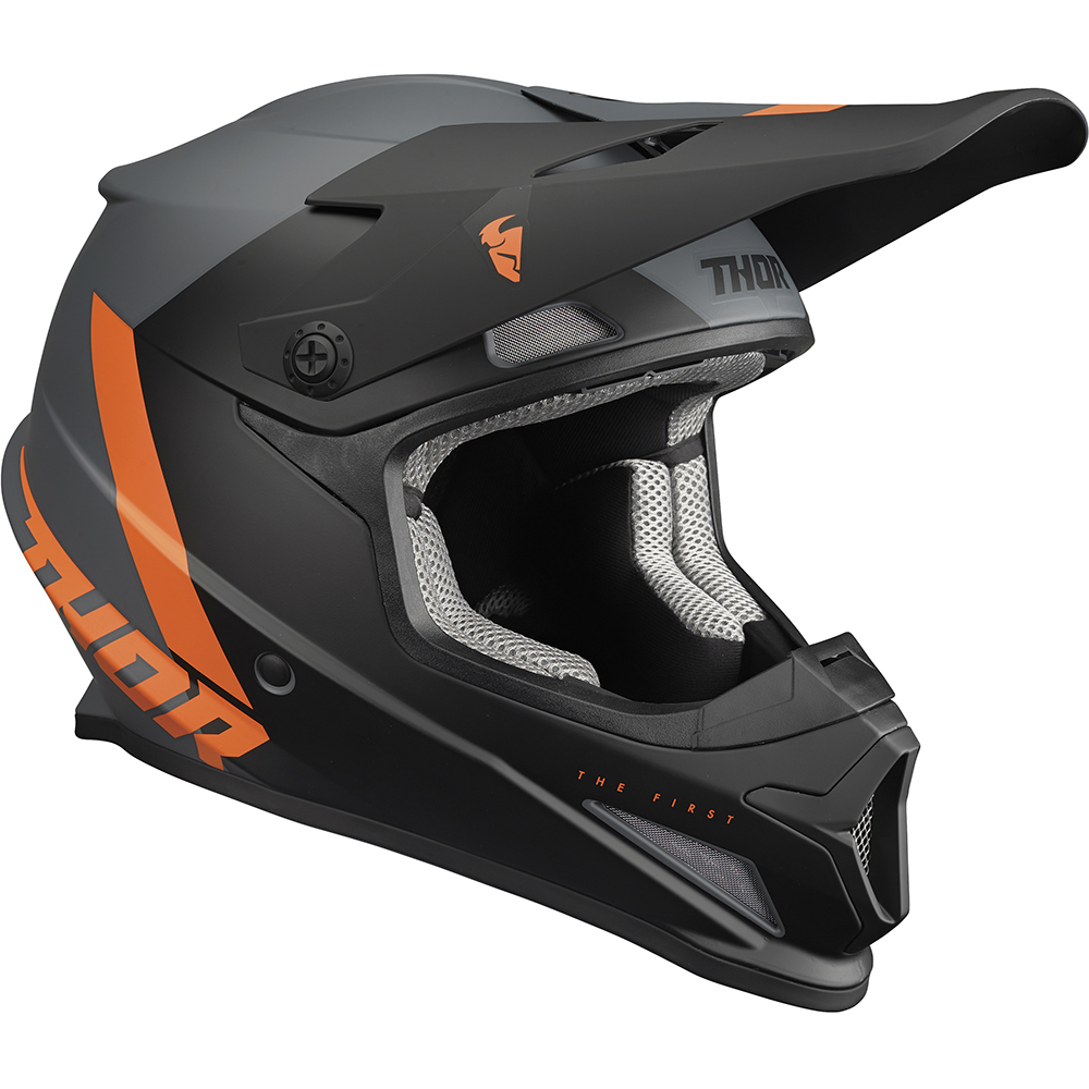 Thor Motocross - Casque Sector Chev Charcoal / Orange