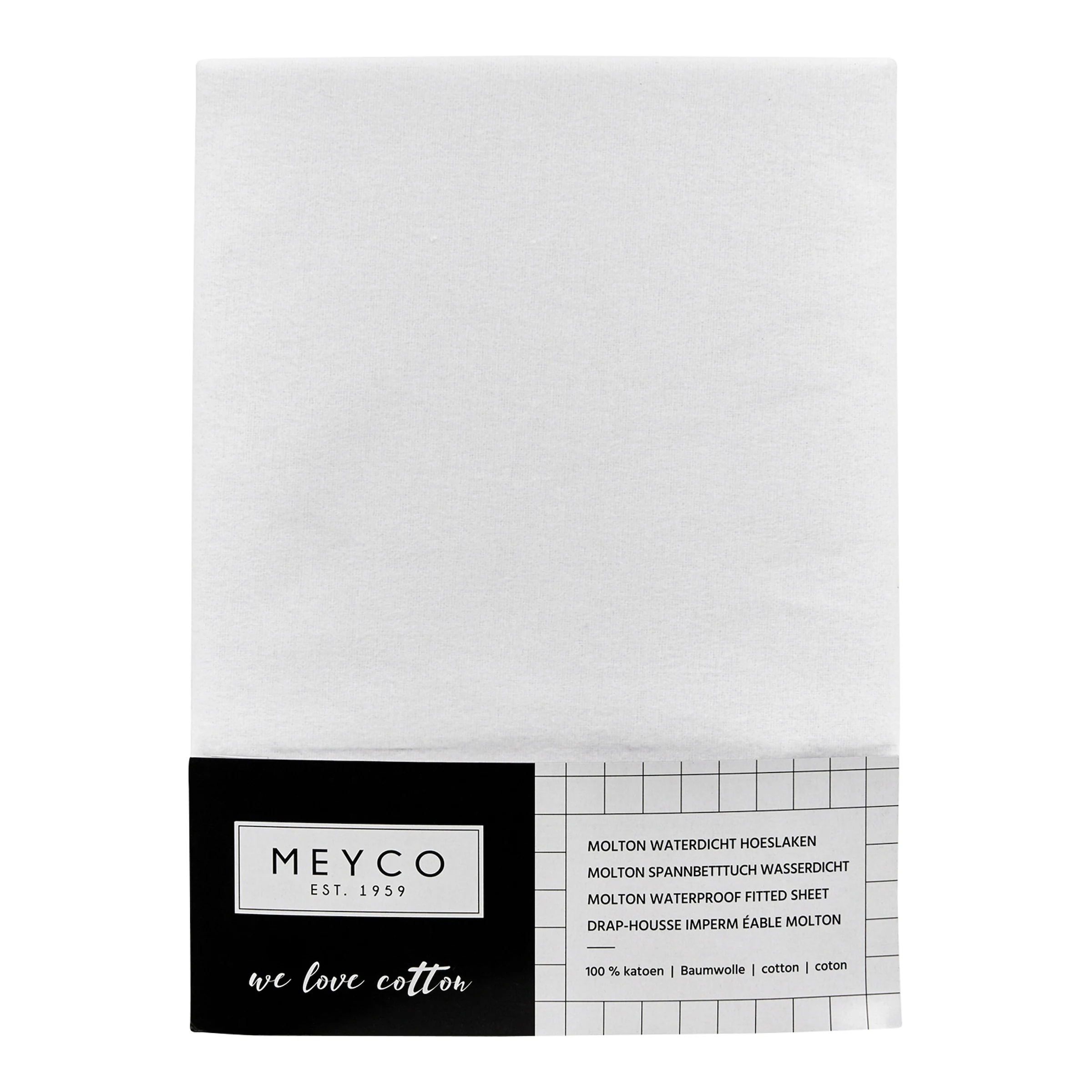 Meyco Baby Molton-Spannbetttuch wasserdicht 60x120 cm