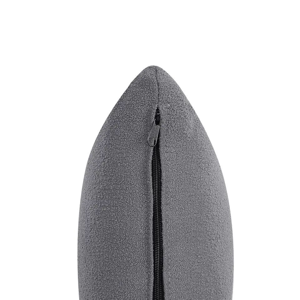 CHEVANNES - Chaise longue - Donkergrijs - Bouclé