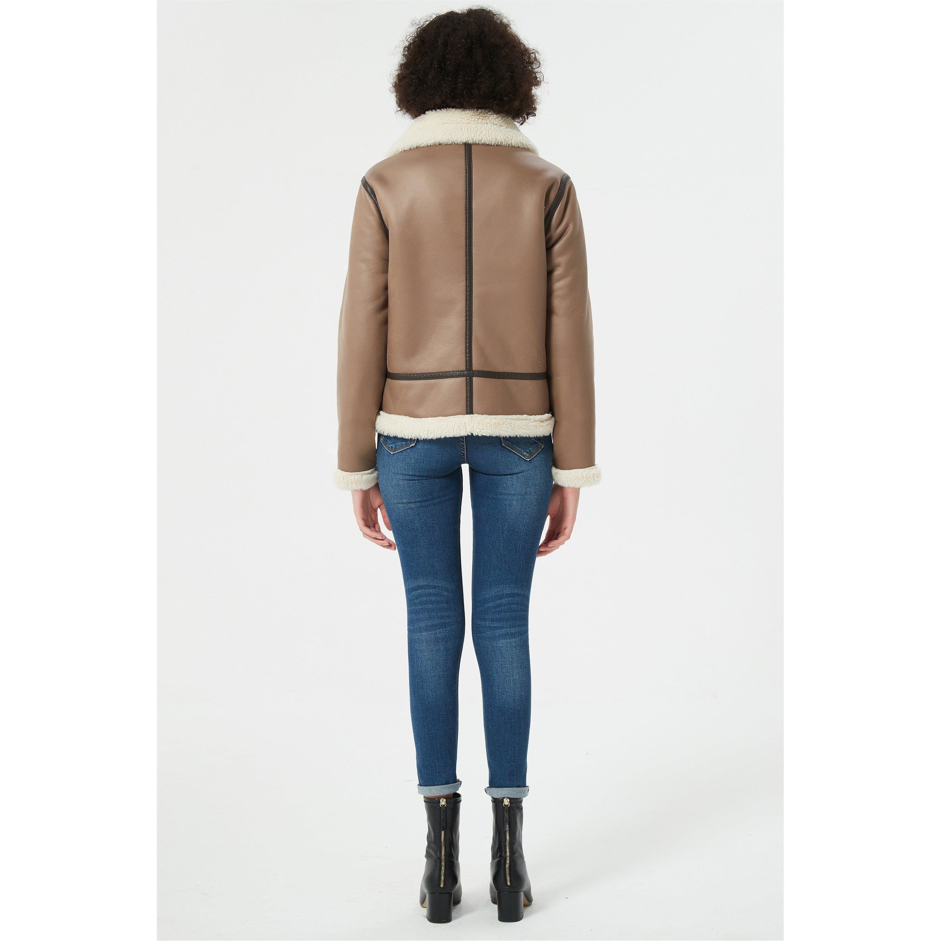 Be You B Suedette Aviator Jacket