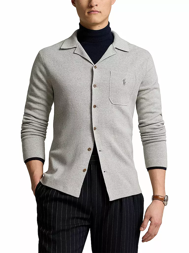 POLO RALPH LAUREN Strickjacke hellgrau