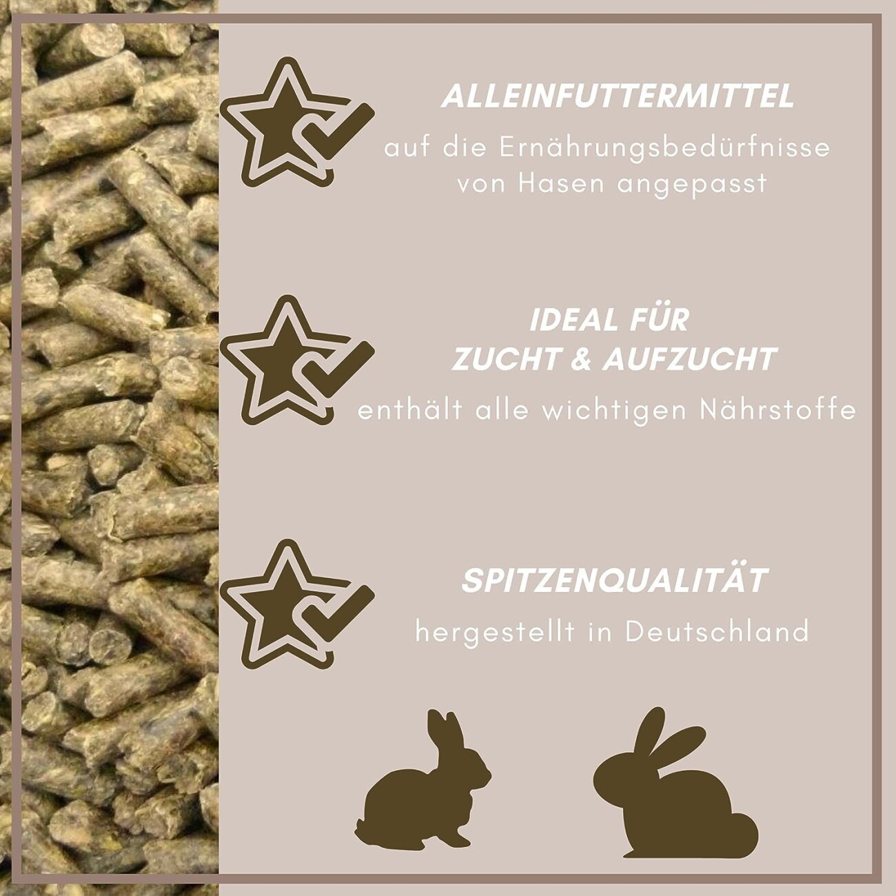 Supravit Hasen- & Kaninchenfutter - Alleinfutter für Zwergkaninchen, Kaninchen & Hasen 2,5 kg