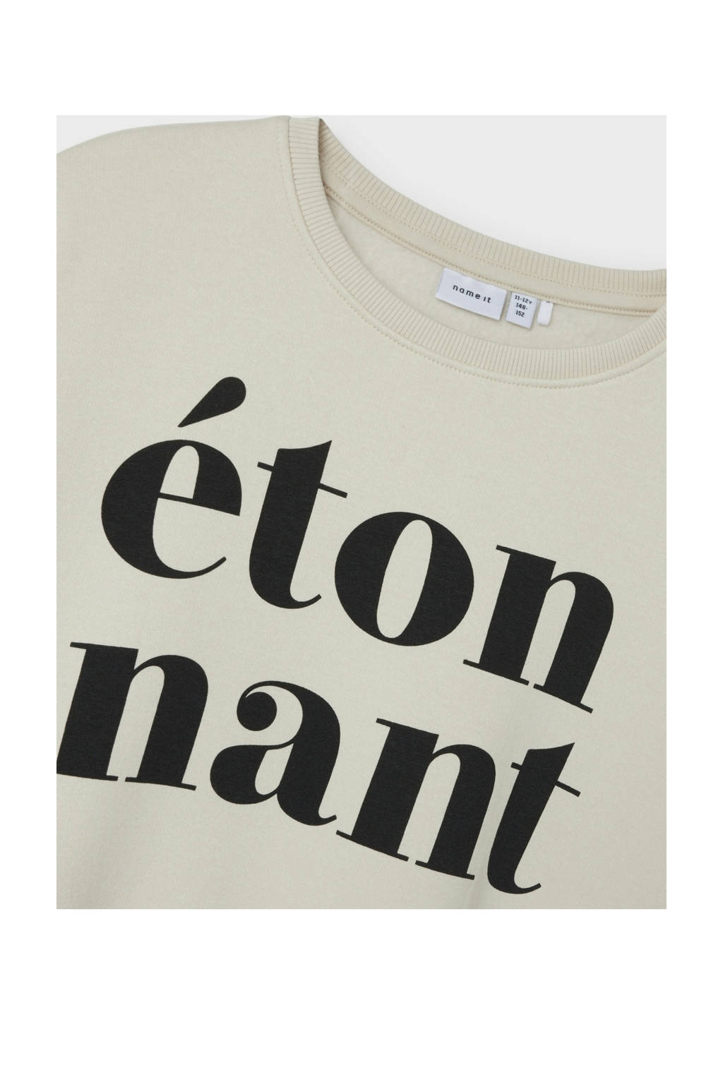 NAME IT sweater NKFORIANA met tekst ecru