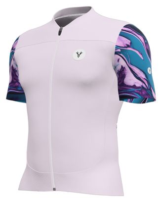 Maillot Manches Courtes LeBram Ventoux Pétrole Rose